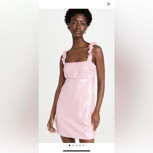 Size 34 Ganni pink sequin new with tags